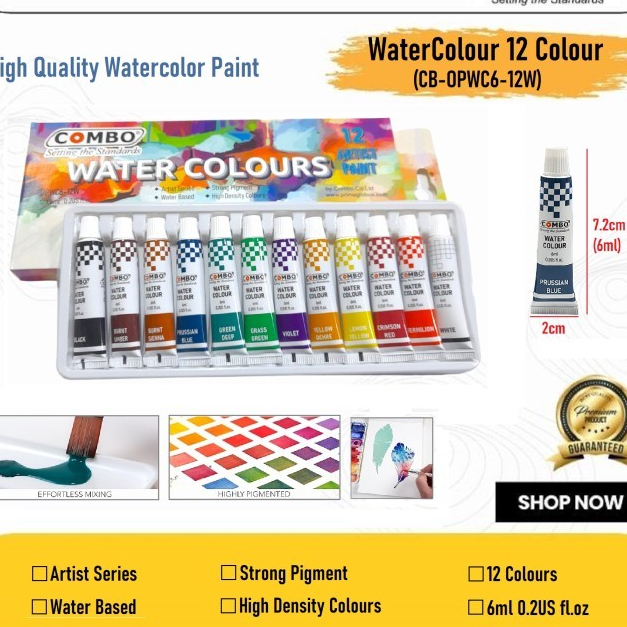 

Cat Air Combo 12 warna / Water Colour Combo / Cat Air Murah Bagus