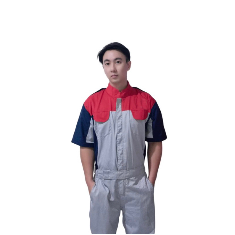 Seragam wearpack bengkel Daihatsu pria kemeja mekanik safety keren