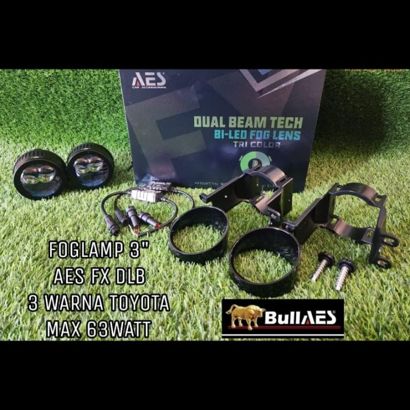 Foglamp Biled AES 3in 3warna Dobel Laser Mantap