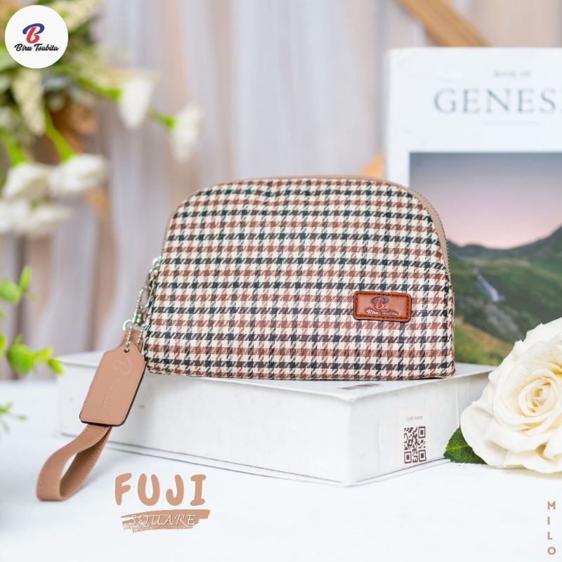POUCH FUJI SQUARE / POUCH FUJI BIRU TSABITA / FUJI BIRU TSABITA / POUCH MAKEUP / DOMPET WANITA