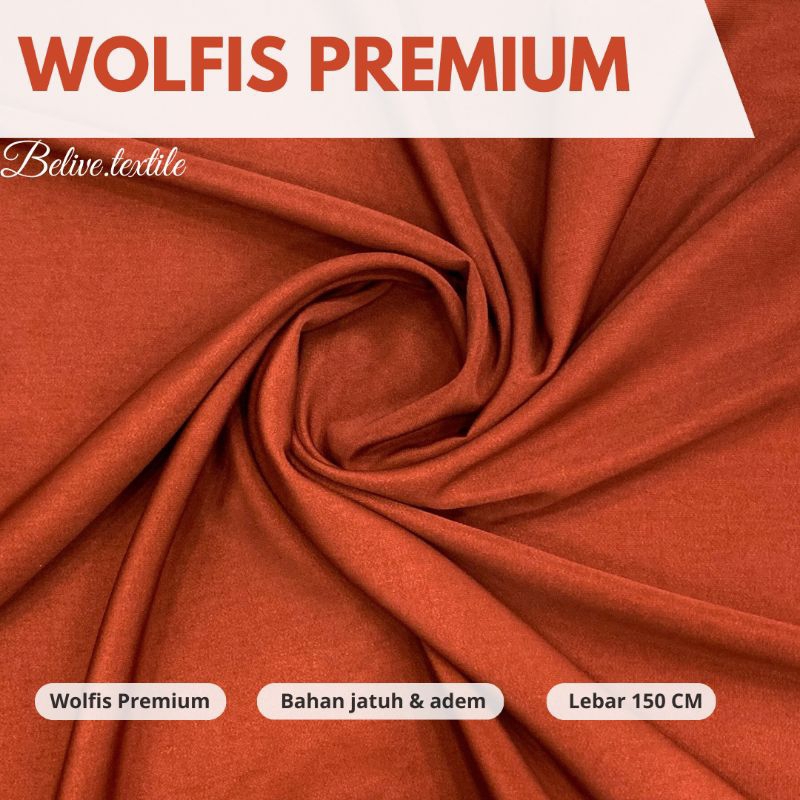 KAIN WOOLPEACH / KAIN WOLFIS / WOLPIS / WOOLPEACH PREMIUM POLOS HIGH QUALITY LEMBUT JATUH [TERLARIS]