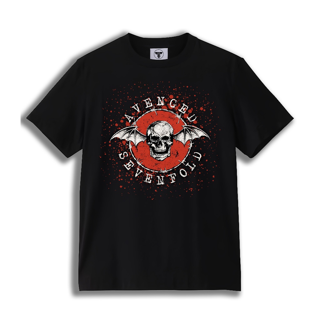 T-shirt Avenged Sevenfold Logo brush | Kaos Band Avenged Sevenfold Premium