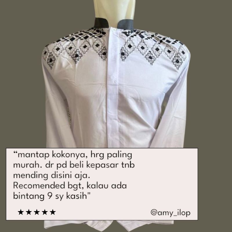 Baju Koko Lengan Panjang Pria dewasa / Baju Koko Murah / Baju koko abdillah  /Motif Random