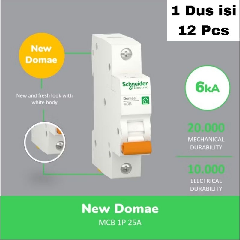 MCB Schneider Domae (1 Box isi 12 Pcs) - MCB Schneider New Domae