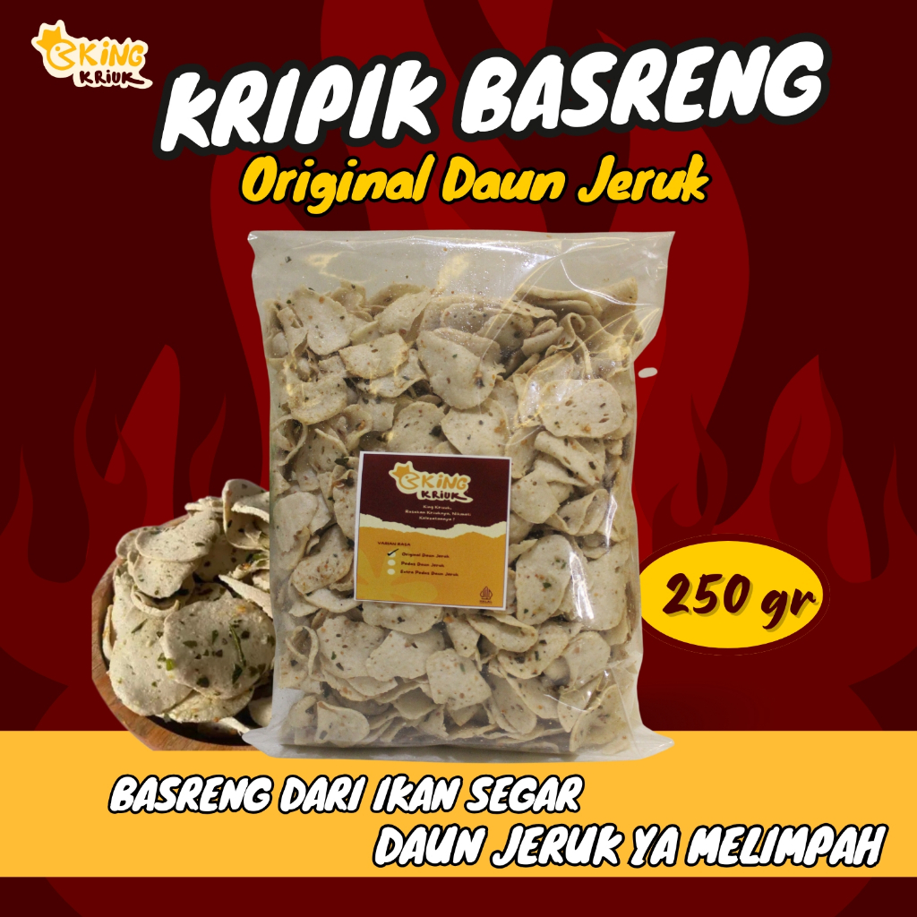 

King Kriuk Keripik Basreng Original Daun Jeruk 250gr