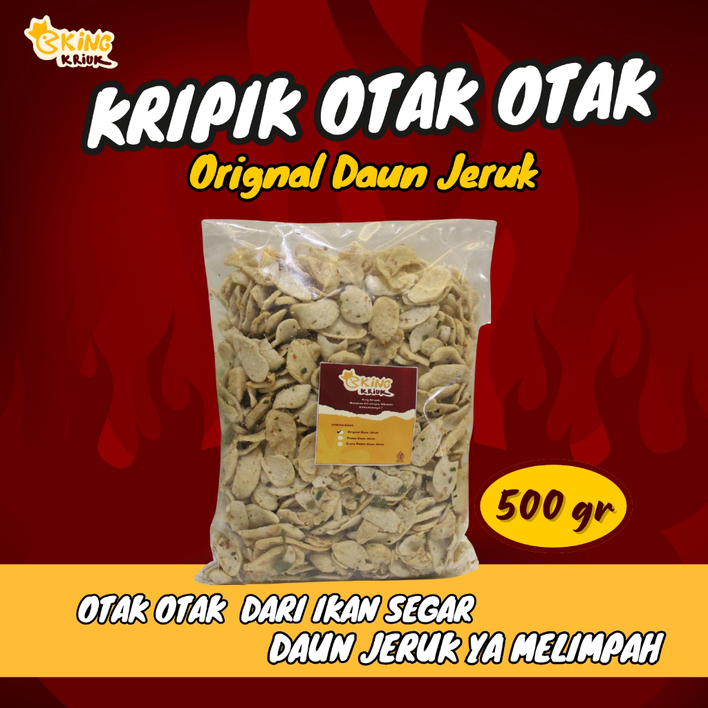 

King Kriuk Keripik Otak Otak Original Daun Jeruk 500gr