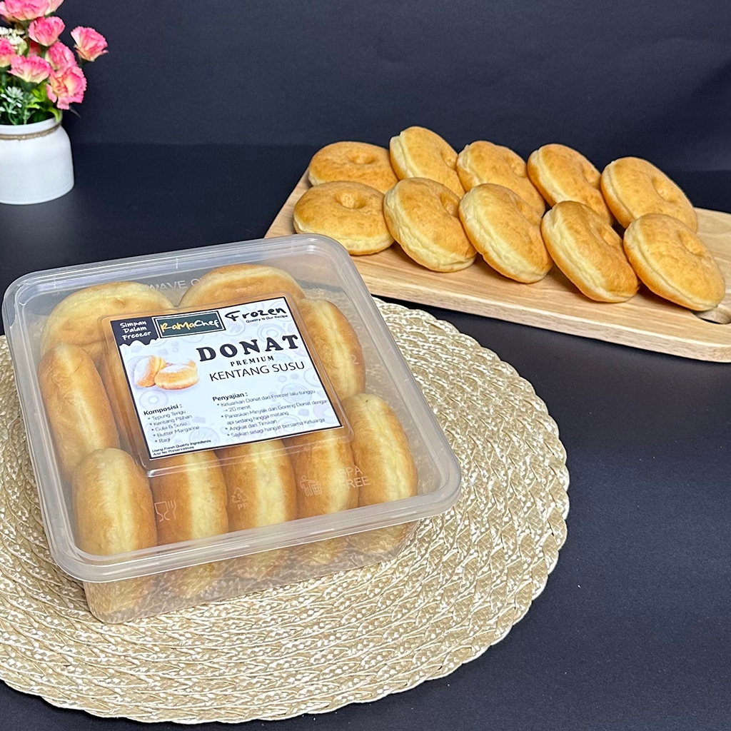 Donat Kentang Susu Donut Frozen Tabur Salju Premium Butter Lembut dan Empuk Homemade by RaMaChef
