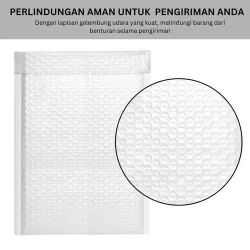

10Pcs Bubble Mailer Putih Ukuran 12 x 18cm