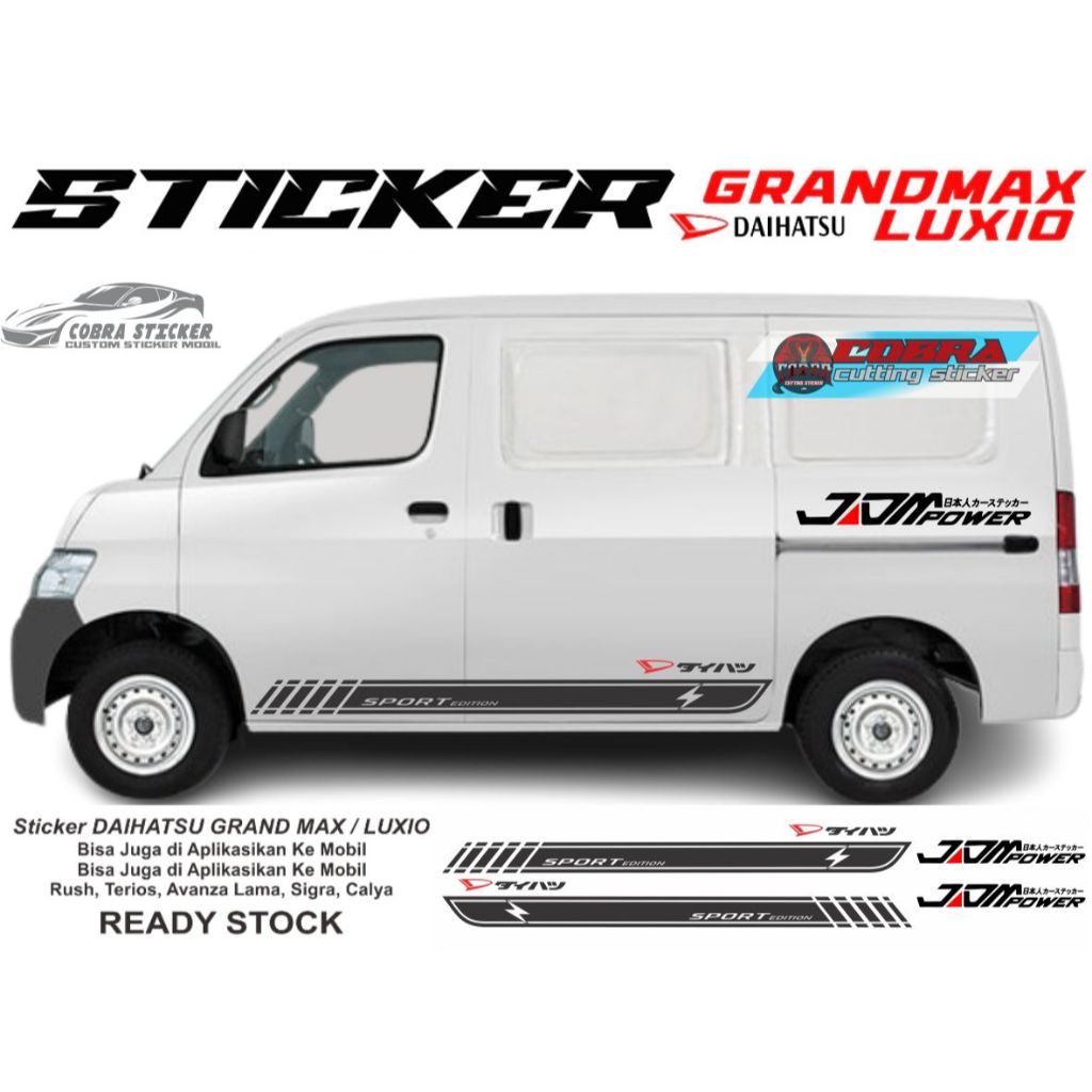 STICKER STIKER DAIHATSU GRANDMAX LUXIO CUTTING STICKER MOBIL GRANDMAX