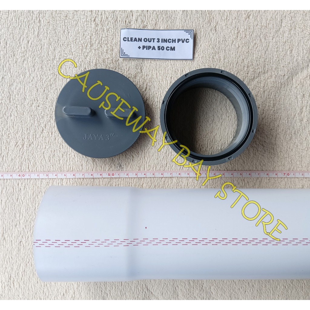 CLEAN OUT 3 INCH PVC + PIPA 50CM