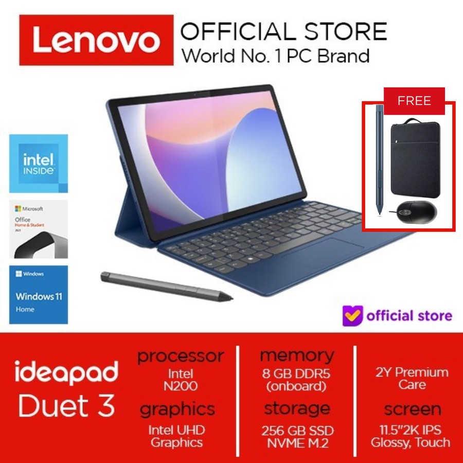 Lenovo IdeaPad Duet 3i 11IAN8 2XID Intel N200 8GB 256GB W11+OHS Touch