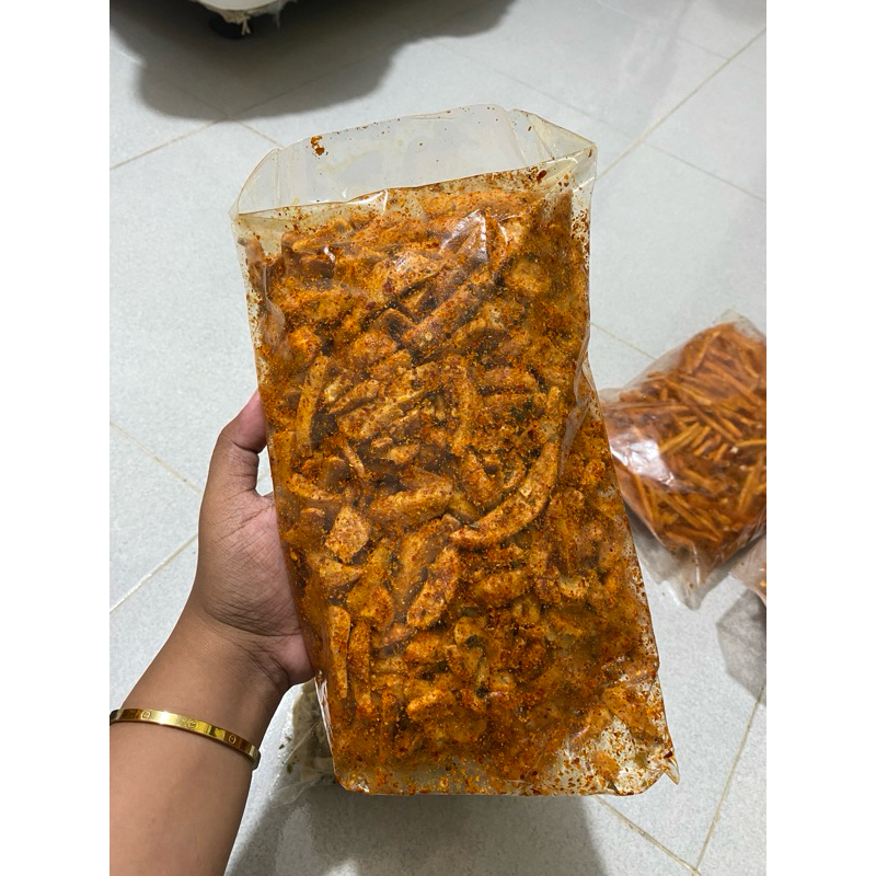

Basreng Pedas Daun jeruk Kemasan 500Gr Bumbu melimpah