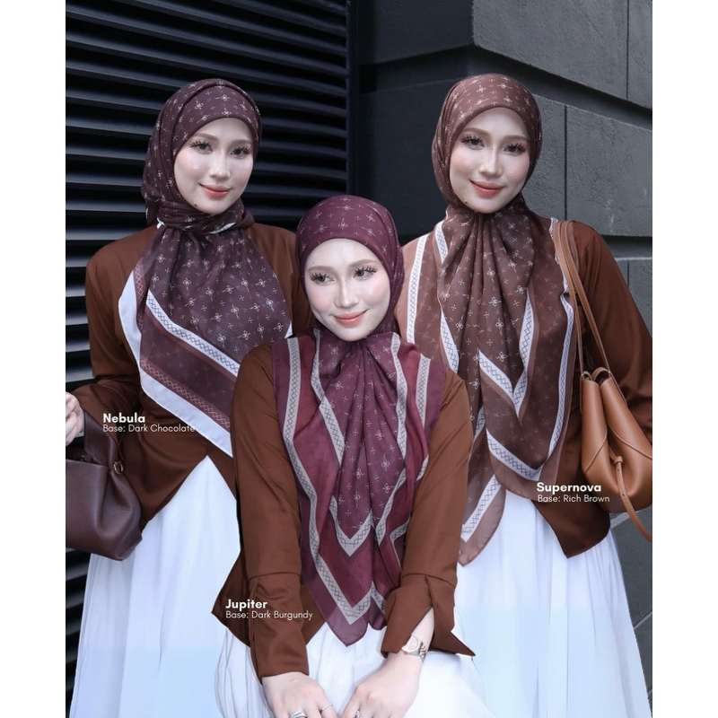 ASYALLIEE BAWAL PRINTED SEGI EMPAT DAN SHAWL HIJAB MALAYSIA