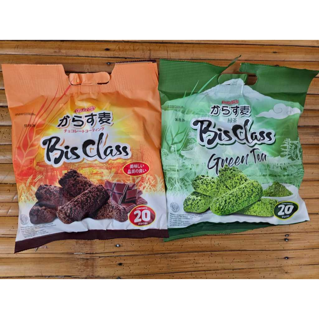 

Indobis BIS CLASS snack Oat rasa Cokelat & Green Tea ( isi 20 )
