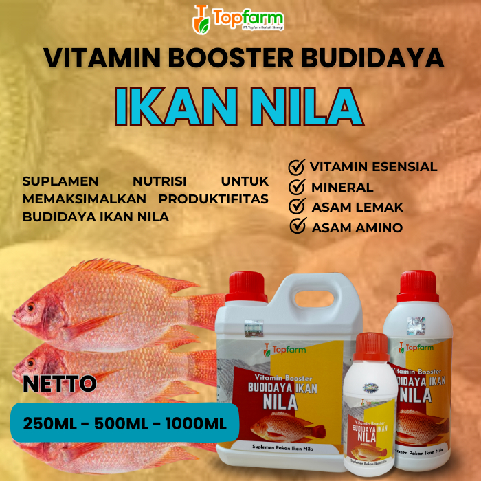 Vitamin Ikan Nila/ Booster Vitamin Ikan Nila/ Vitamin Ikan Nila Cepat Besar/ Vitamin Pembesar Ikan N
