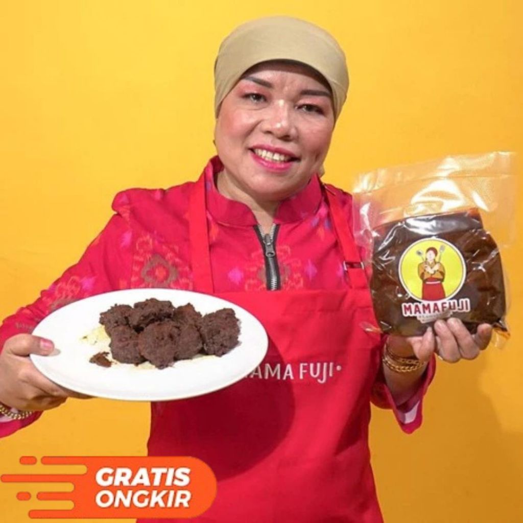 

Mama fuji -rendang daging isi 4/5 potong asli khas padang Rendang Daging 350gr (Mini Size)