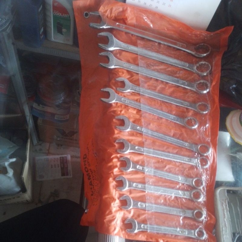 kunci ring pas 8-22 mm-11pc kunci ring pas 8,9,10,11,12,13,14,15,17,19,22