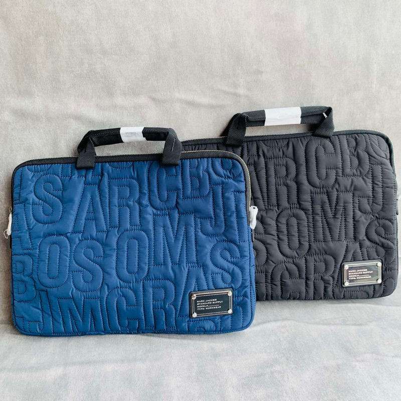 Marc Jacobs Embossed Nylon Laptop Bag Black 13 Inch AUTHENTIC