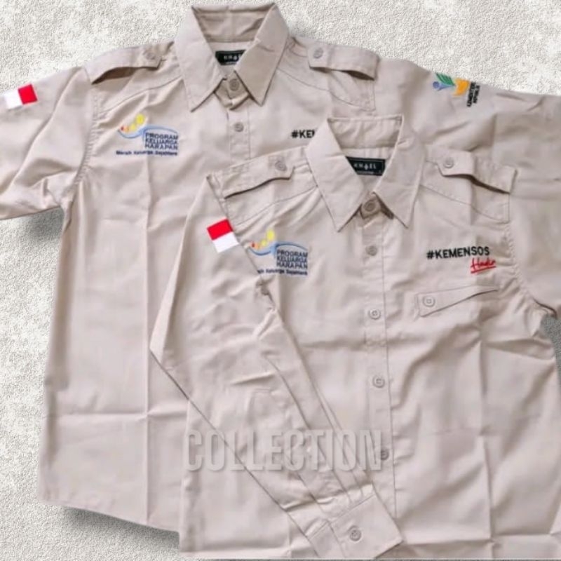 Kemeja Kemensos Hadir Seragam Kemensos Hadir Original Custom New