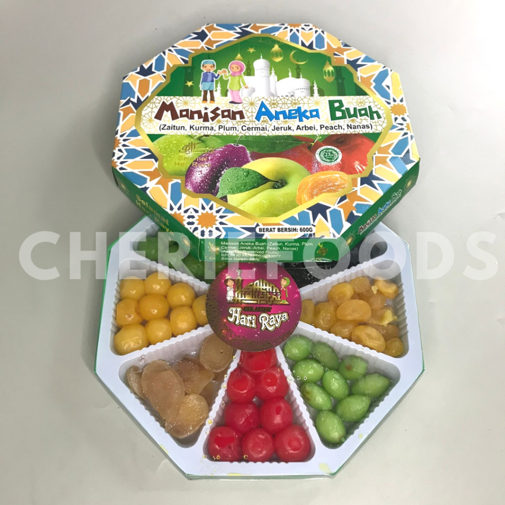 

Manisan Aneka Buah Kotak / Manisan Buah Lebaran 600gr Halal