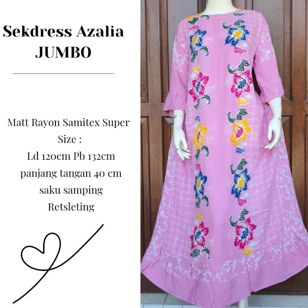 Sackdress Azalia Jumbo Bunga Batik Cap
