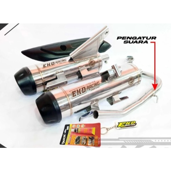(DIJUAL)KNALPOT 2 SUARA 2 MODE SUARA BASS PADET DAN SILENT BEAT SCOOPY VARIO NMAX AEROX
