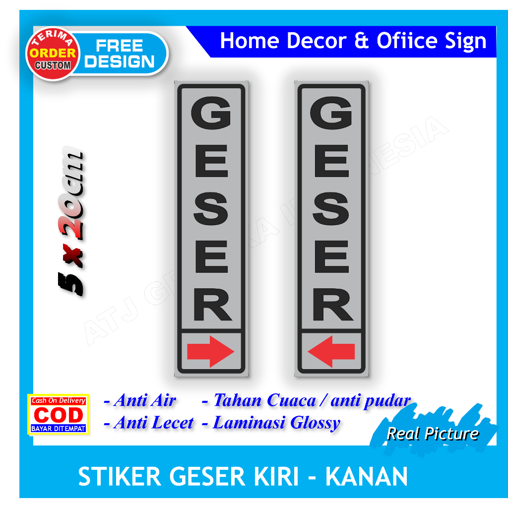 

Label stiker geser kiri kanan cara buka tutup pintu sticker pintu toko kantor rumah
