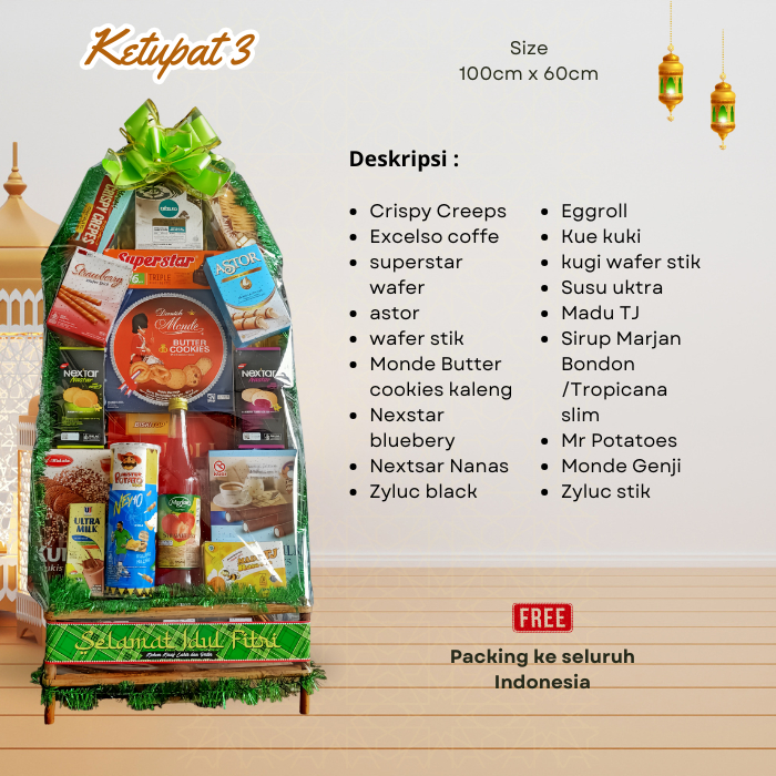 

Parsel ketupat 3- parsel premium lebaran murah berkualitas ready stok surabaya