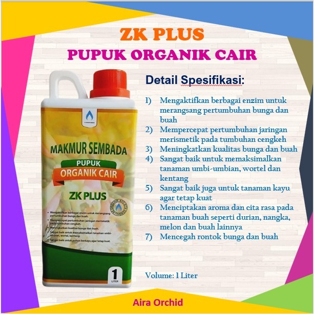 Pupuk Organik Cair POC Makmur Sembada ZK Plus Untuk Tanaman (1 L)