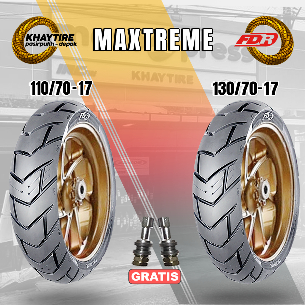 Sepasang Ban Motor Touring - Supermoto FDR MAXTREME 110/70-17 dan 130/70-17 Tubeless