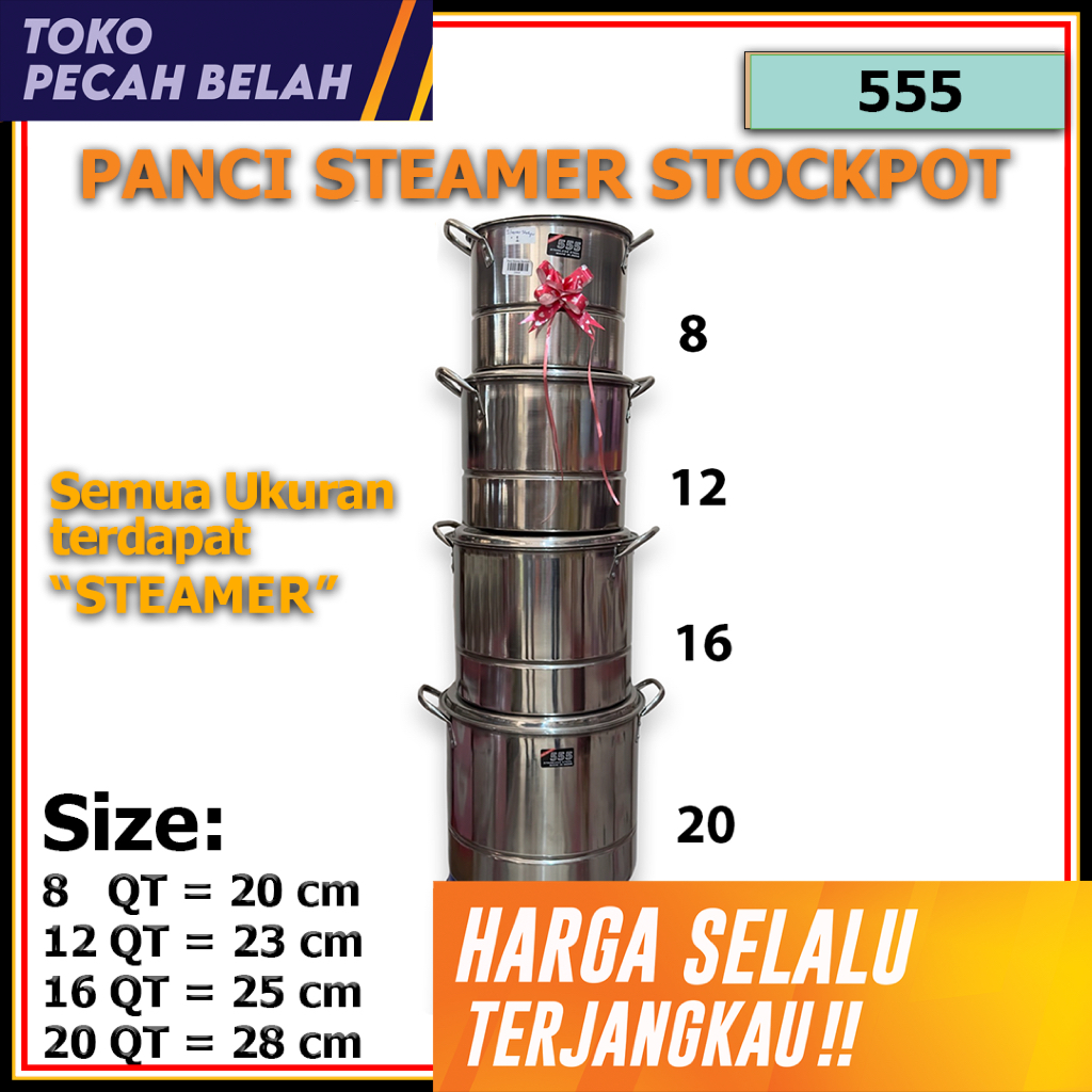 Panci Kukusan Steamer Stockpot SUSUN 4 555 ASLI