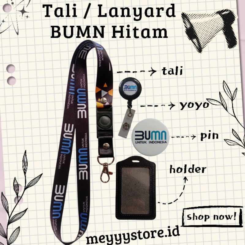 

Tali ID CARD BUMN Terbaru Hitam / Lanyard BUMN Terbaru Hitam READY [STOCK MELIMPAH] Termurahhh Harga Grosir!