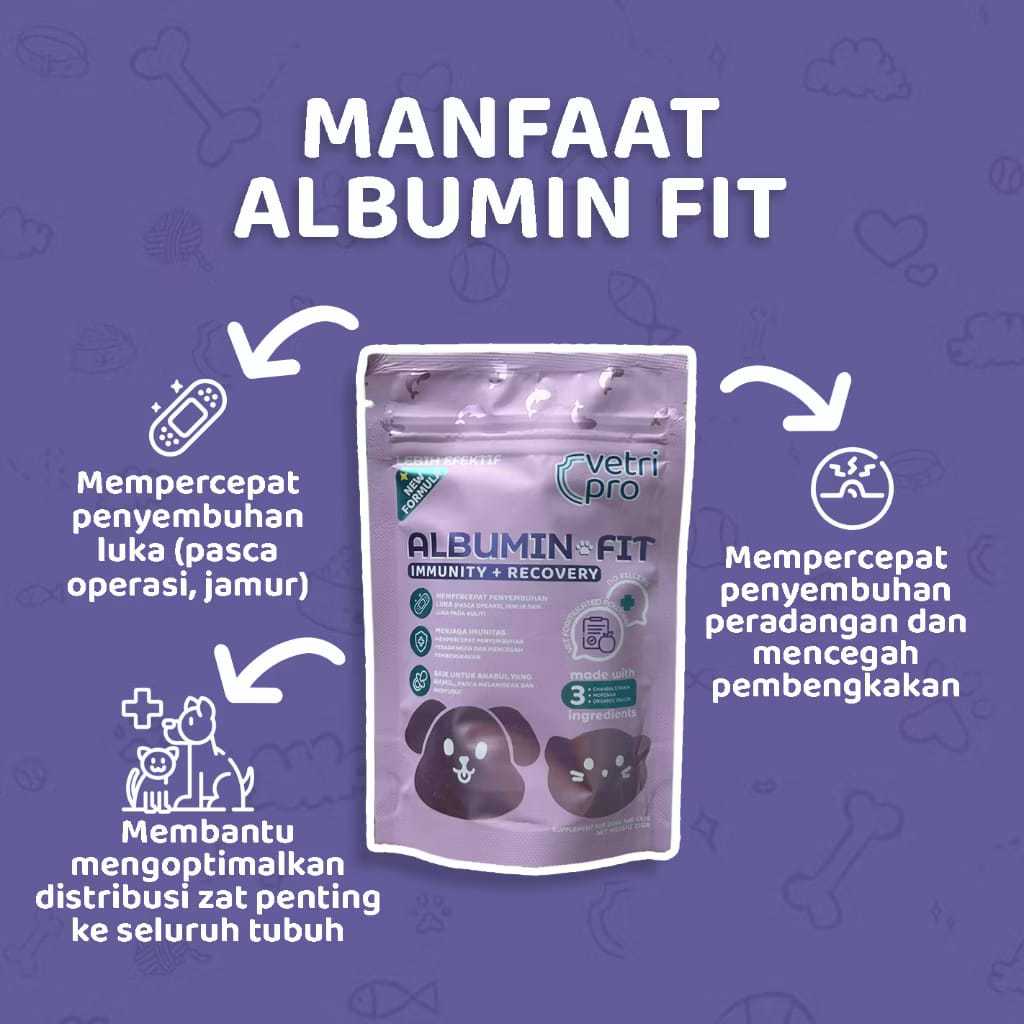 RB VERTIPRO Albumin Fit Vitamin Imunitas Kucing & Anjing 25gr