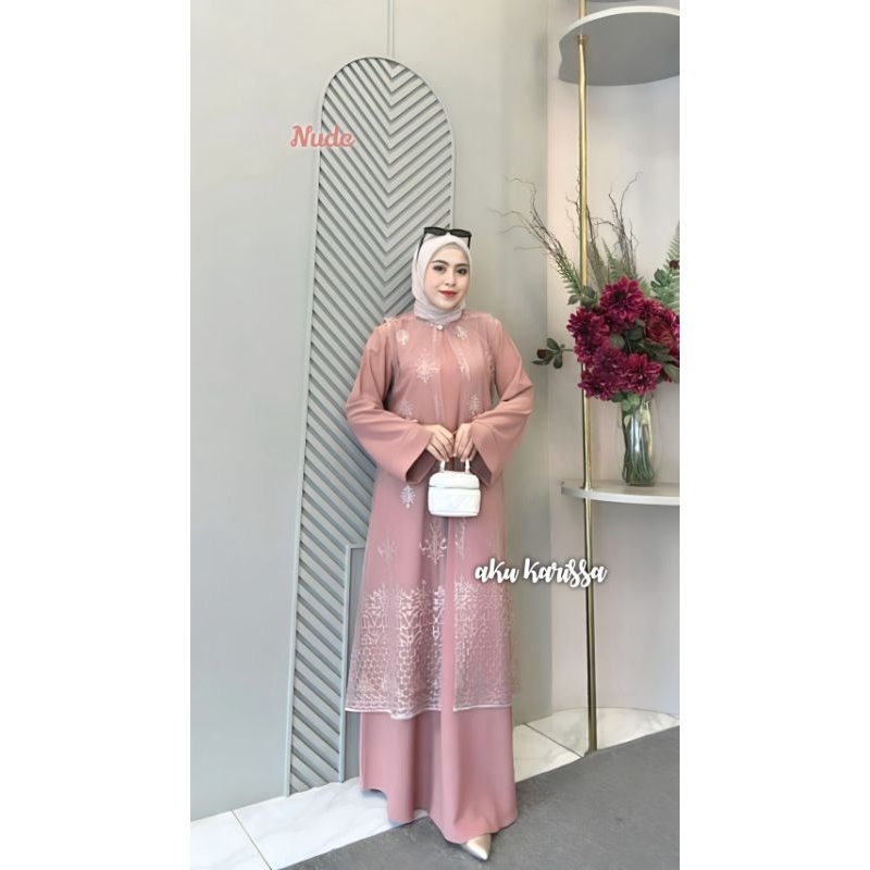 GAMIS/DRESS MEYRA ABAYA BURKAT SABRINA BY AKU KARISSA ORIGINAL BRAND