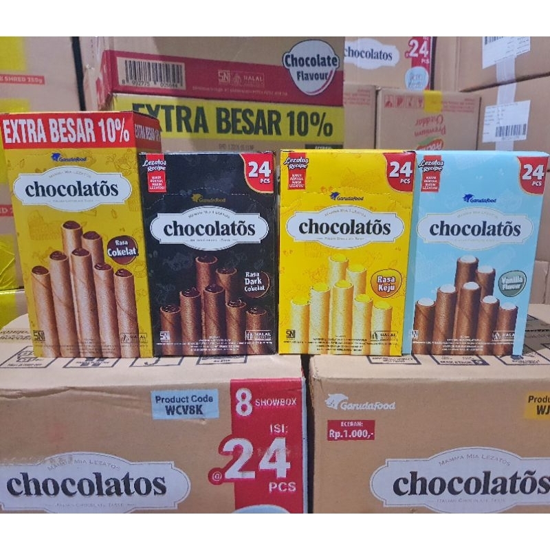 

CHOCOLATOS WAFER ROLL 14G 8×24(KARTON)