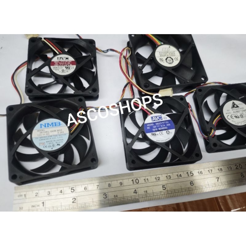 kipas fan UPS PC 7x7cm 12V DC fan prosesor PC CPU 7 x 7cm 12 V Volt Blower kipas panel UPS 7x7 cm ki