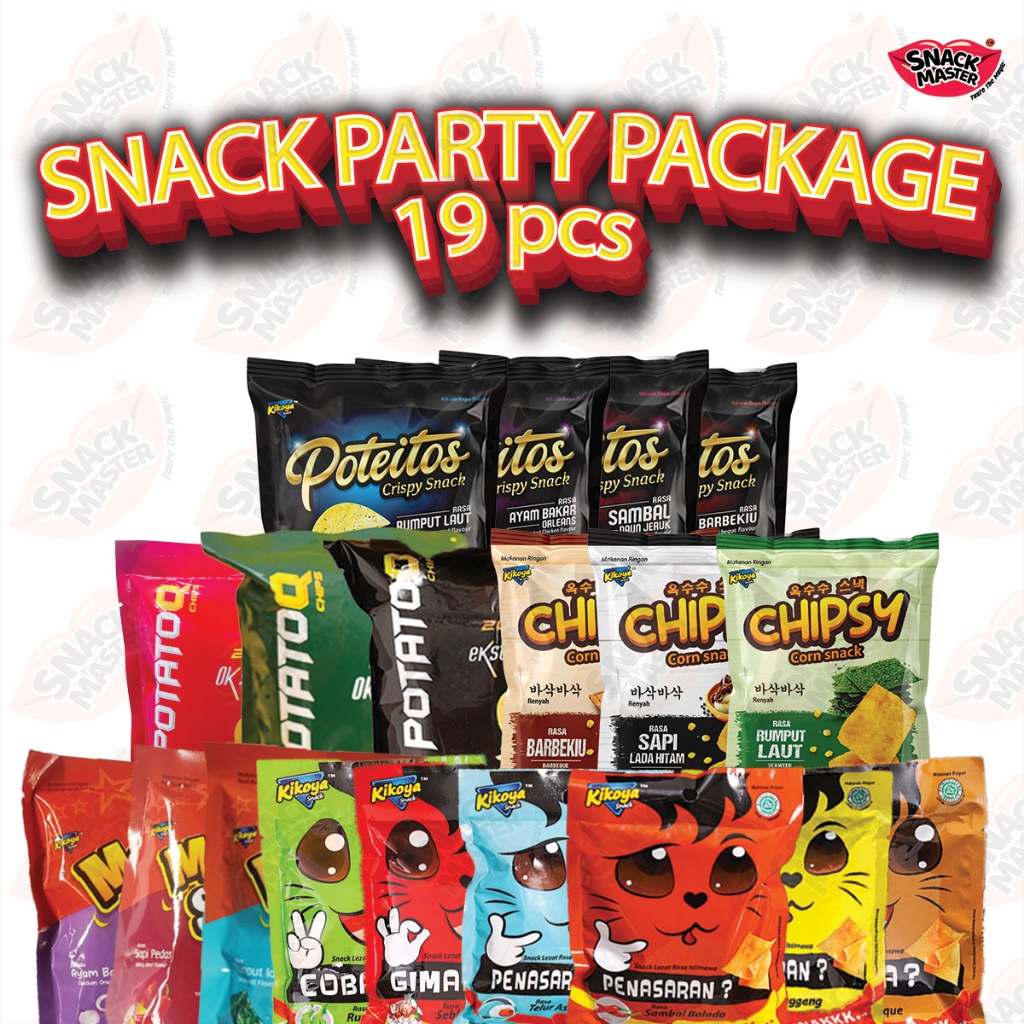 Snack Master - Snack Party Package 19 Kikoya Potato Corn Chips Crunchy Mix Flavor