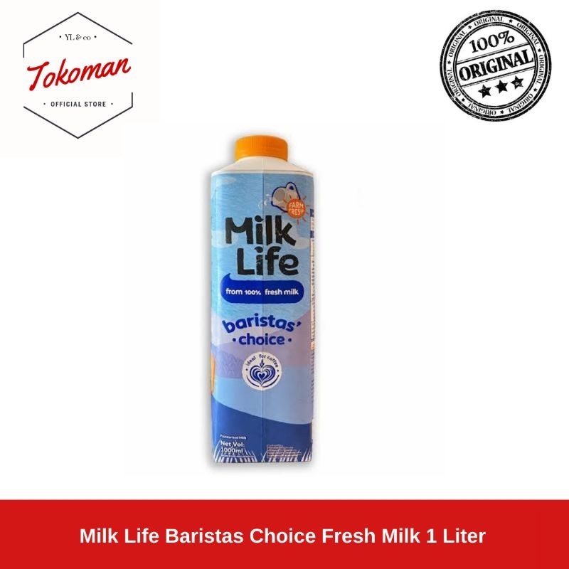 

(GRAB/GOJEK) Milk Life Baristas Choice Fresh Milk 1 Liter / Milklife Barista - 1 KARTON
