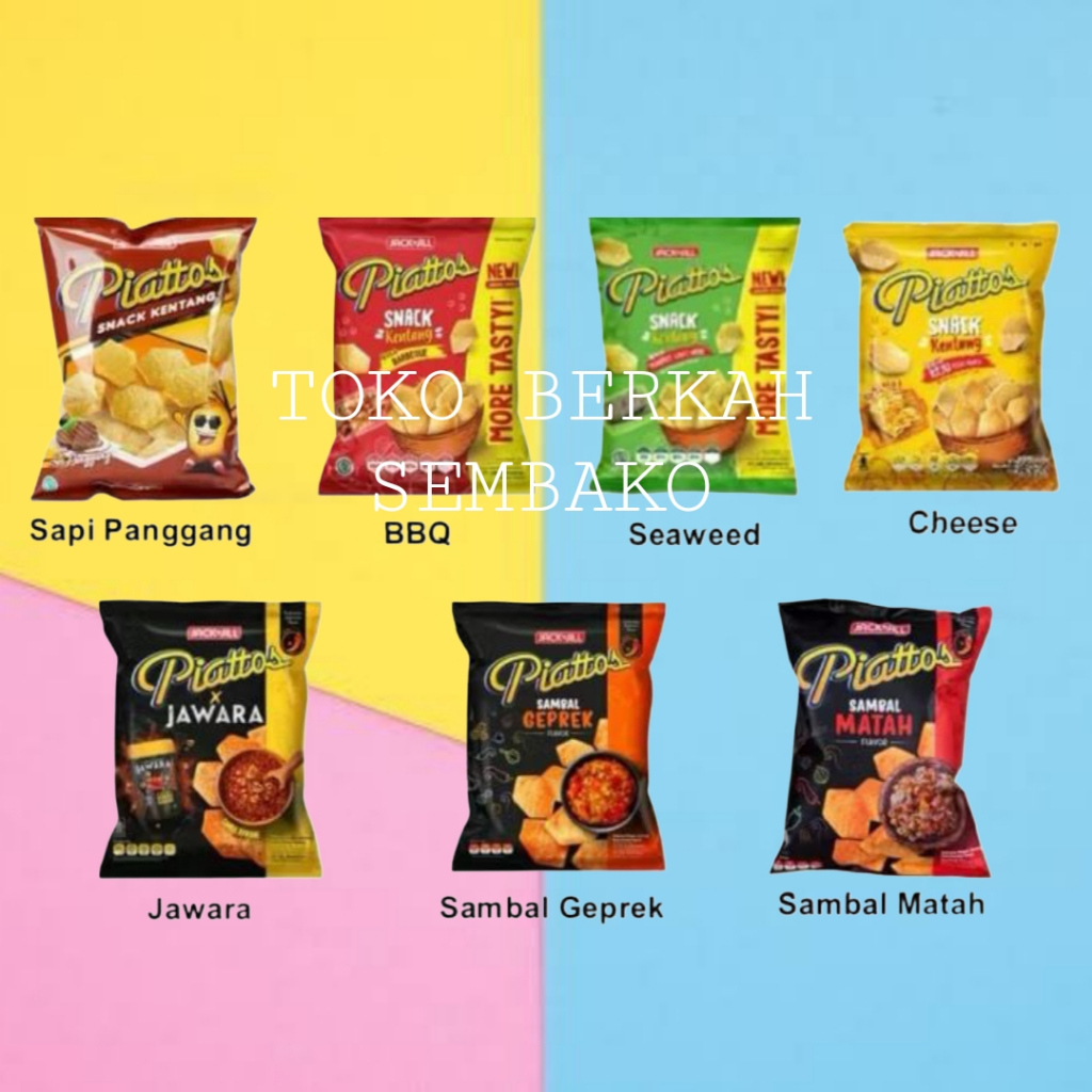 

(RENCENG) Chiki PIATTOS Snack Kentang 15gr All Varian Isi 10Pcs