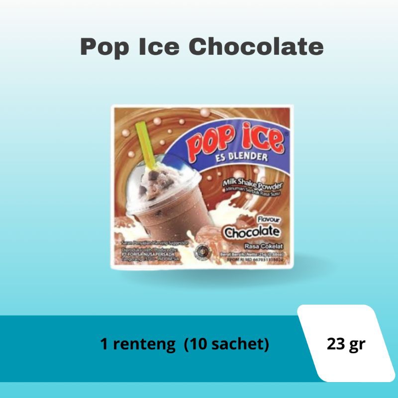 

Pop ice 1 renteng isi 10 sachet promo grosir 23g