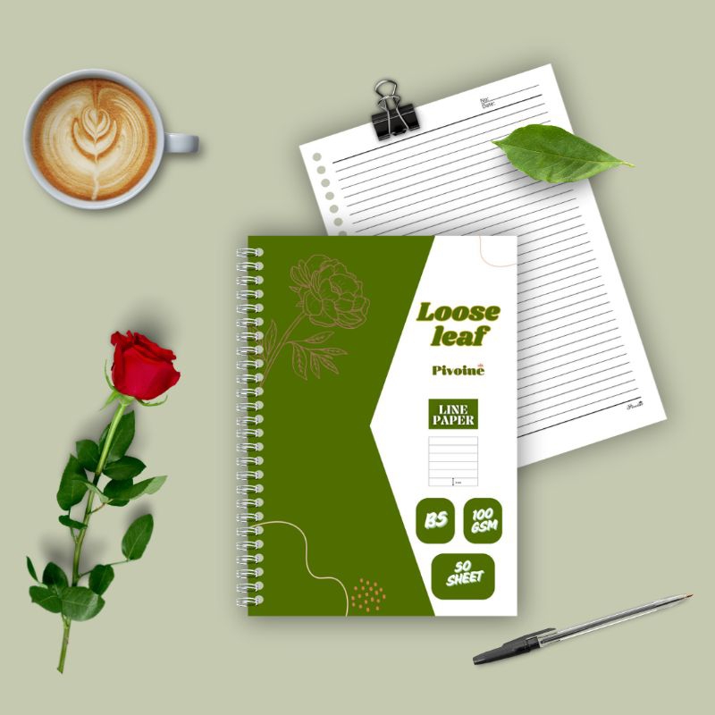 

(Pivoine)Loose leaf B5 refill / Kertas binder isi 50 Lembar