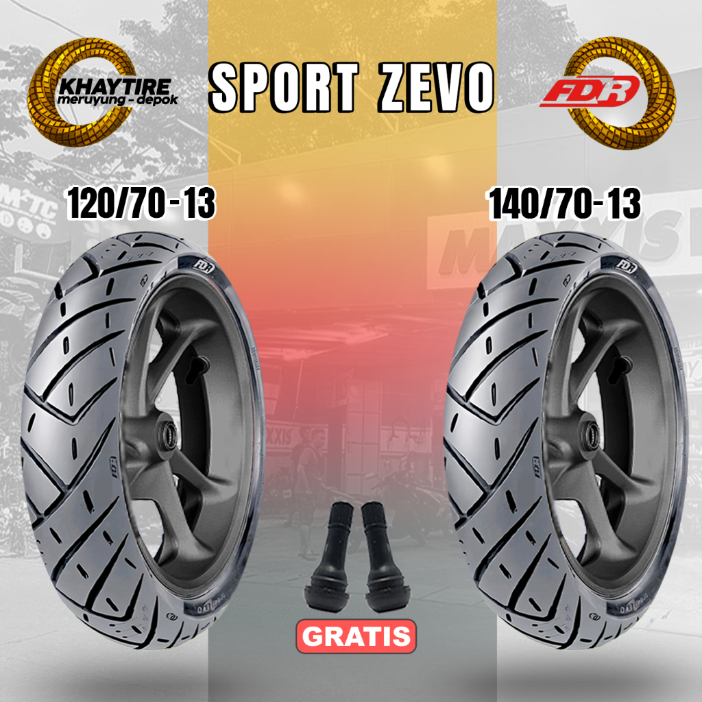 Paket Ban Motor YAMAHA NMAX FDR SPORT ZEVO 120/70-13 + 140/70-13 Tubeless