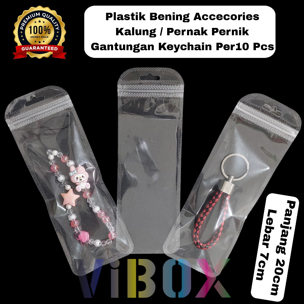 

(10pc) Plastik Packing Klip Plastik Ziplock 7 x 20cm Transparan Kemasan Zipper Lock Premium [ROXY]