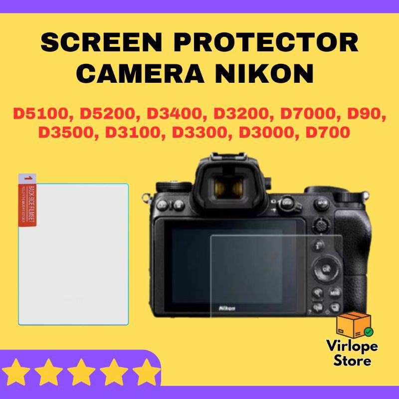 SCREEN PROTECTOR CAMERA NIKON D5100 D5200 D3400 D3200 D7000 D90 D3500 D3100 D3300 D700 D3000 TEMPERE