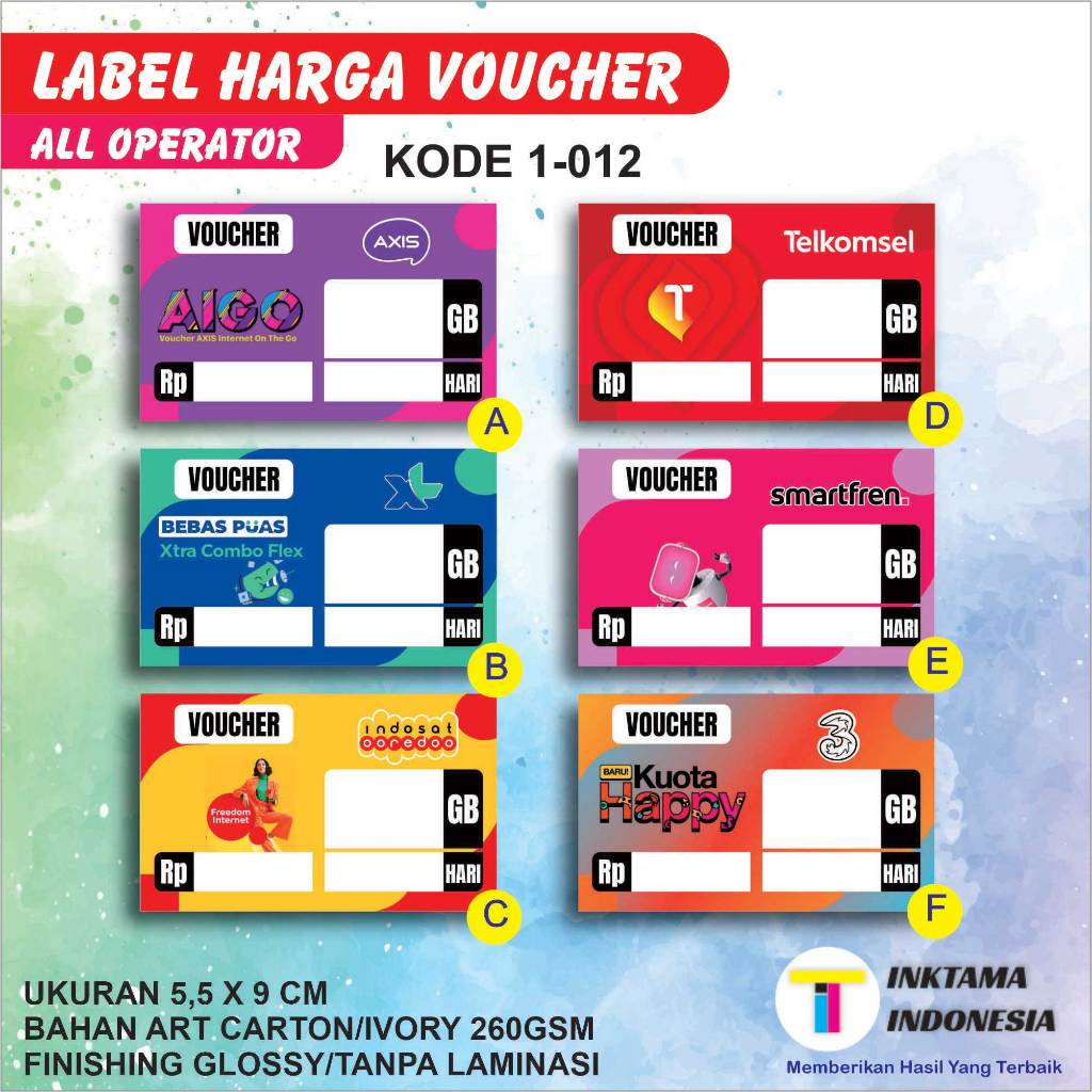 

Label Harga Konter Voucher Harga Konter Display Harga Etalase Konter Stiker Konter