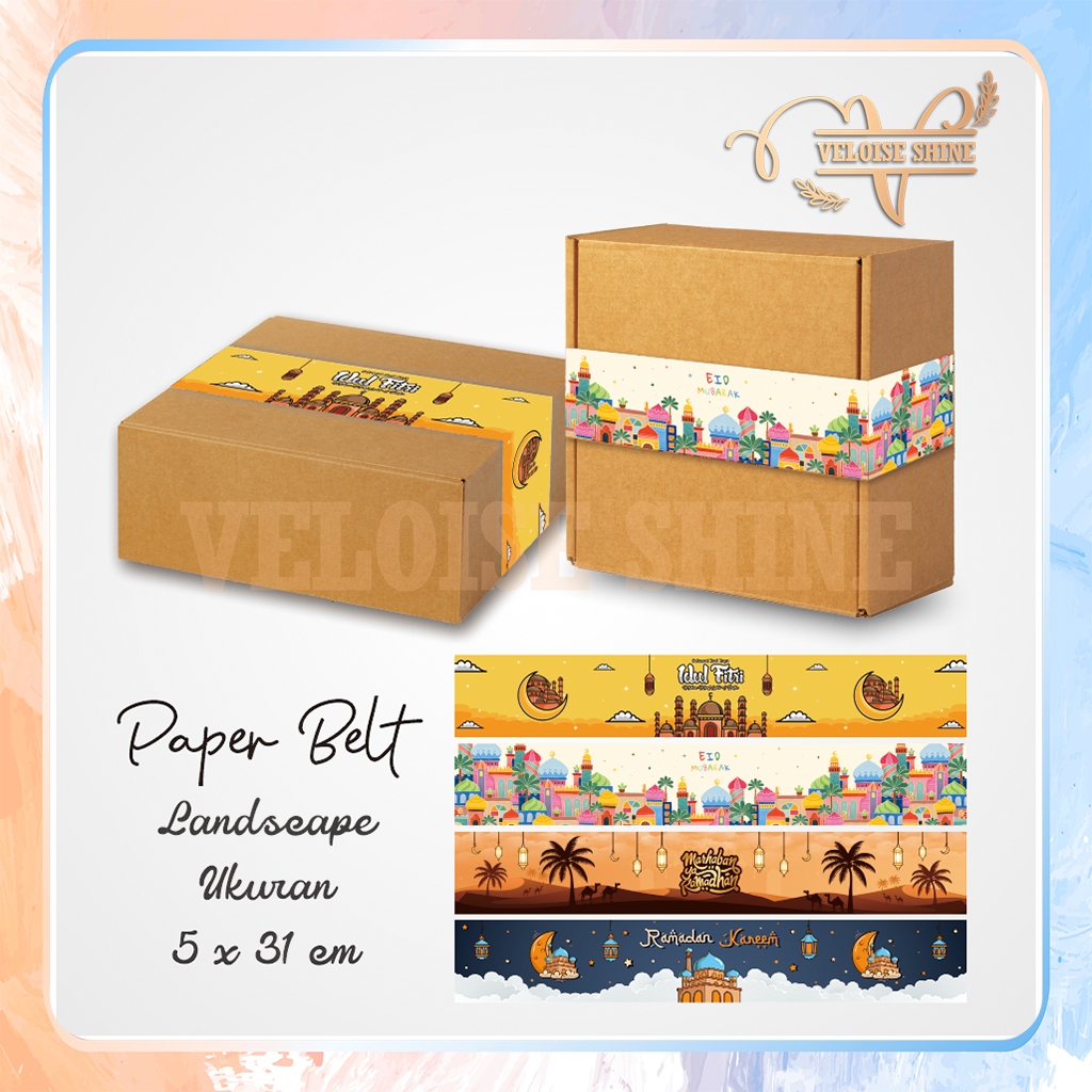 

Paper Belt Ramadhan Lebaran Idul Fitri / Paper Sleeve Eid Mubarak Aesthetic