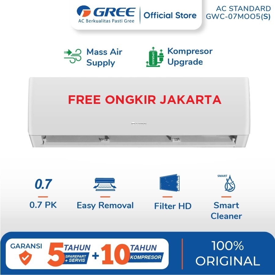 AC Gree 3/4 PK GWC-07MOO5S - standard AC 0.75 PK R32 - GWC-07MOO5 / GWC07MOO5S / GWC 07 MOO5 S