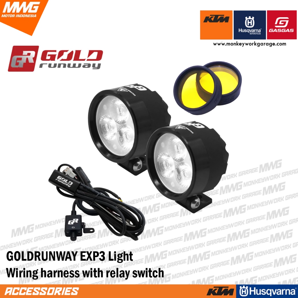 GOLD RUNWAY EXP 3 Led Lighting Adventure Motorcycle