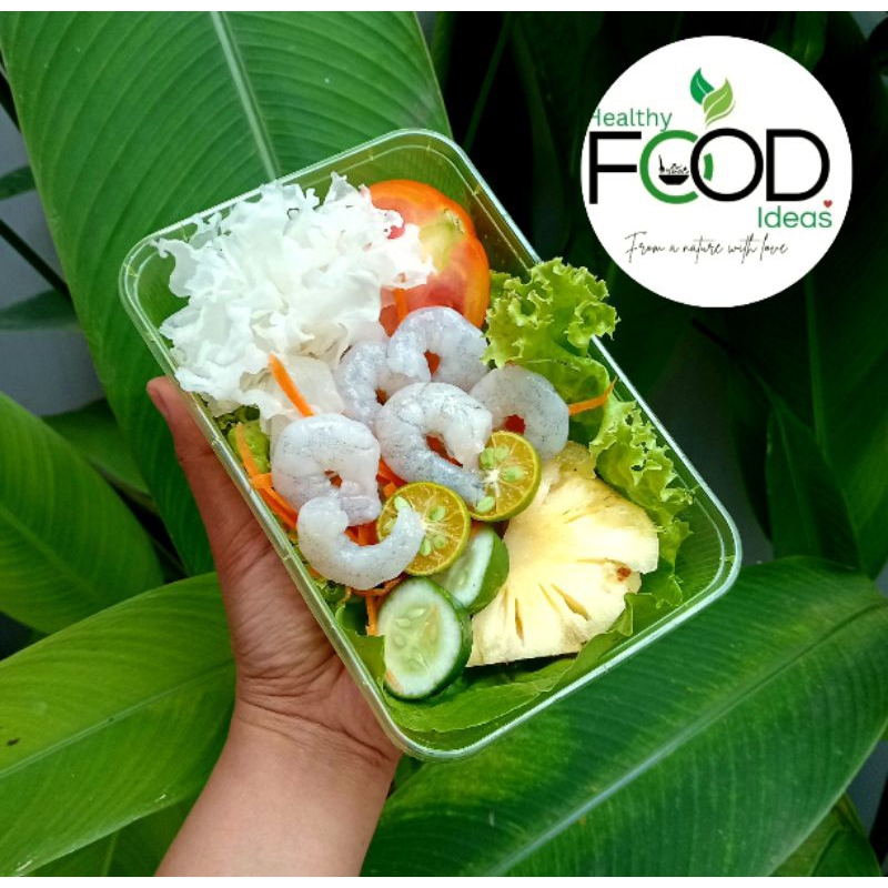 

Somtam Udang Mentah & Jamur salju/Raw shrimp thai salad 750ml