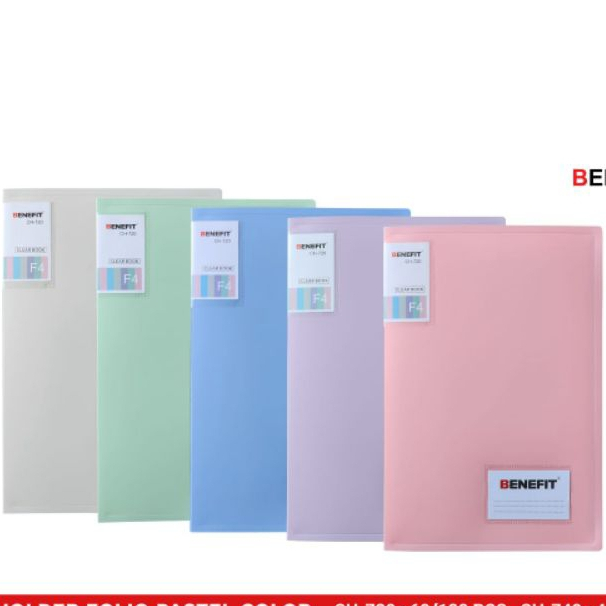 

Clear Holder isi 20 pouch map benefit warna pastel CH-720 F4 clear book 20 lembar murah grosir Dokumen keeper